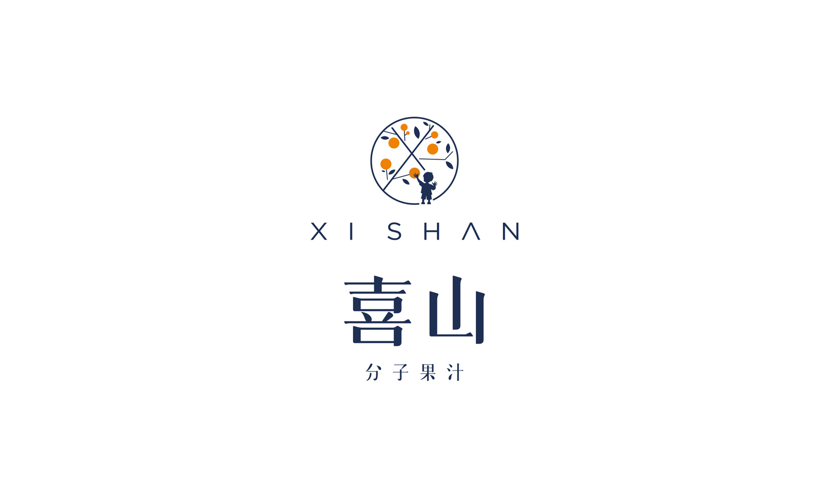 這是一個果汁連鎖品牌的logo設計，VI設計
